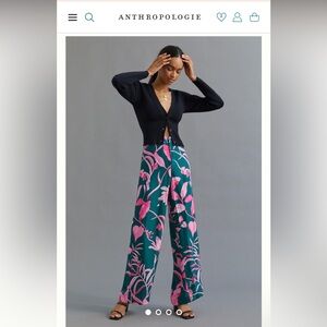 Anthropology NWT Breezy Printed Straight Pants